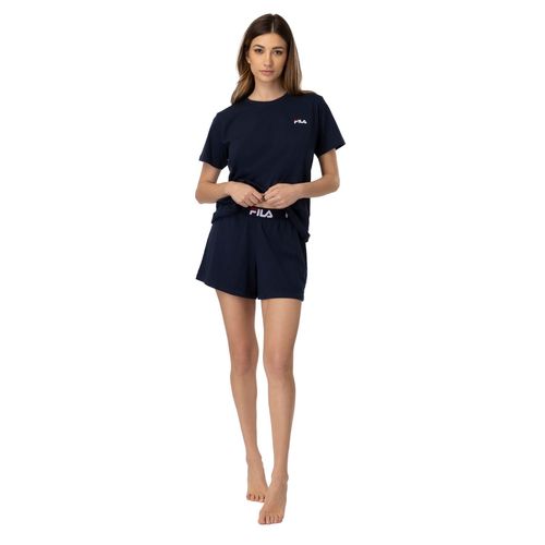 Ensemble De Pyjama Court Femme Navy