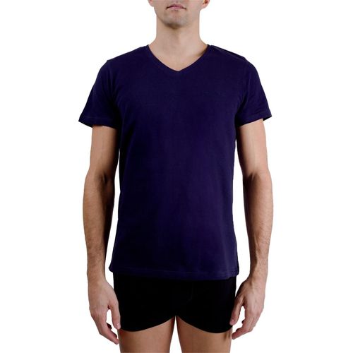 T-Shirt Homme En Col V Avec Broderie Sur La Poitrine