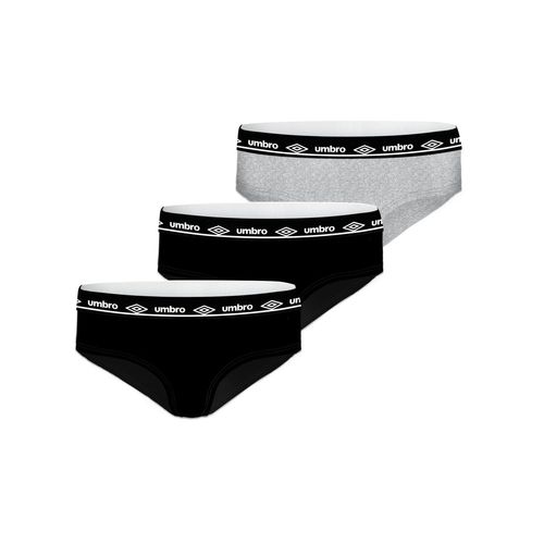 Lot De 3 Culottes Femme En Coton Umbro Ceinture Noire