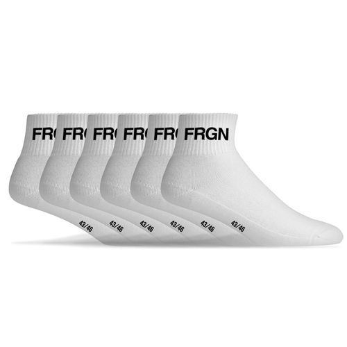Lot De 6 Paires De Chaussettes Quarter Homme Freegun Blanc