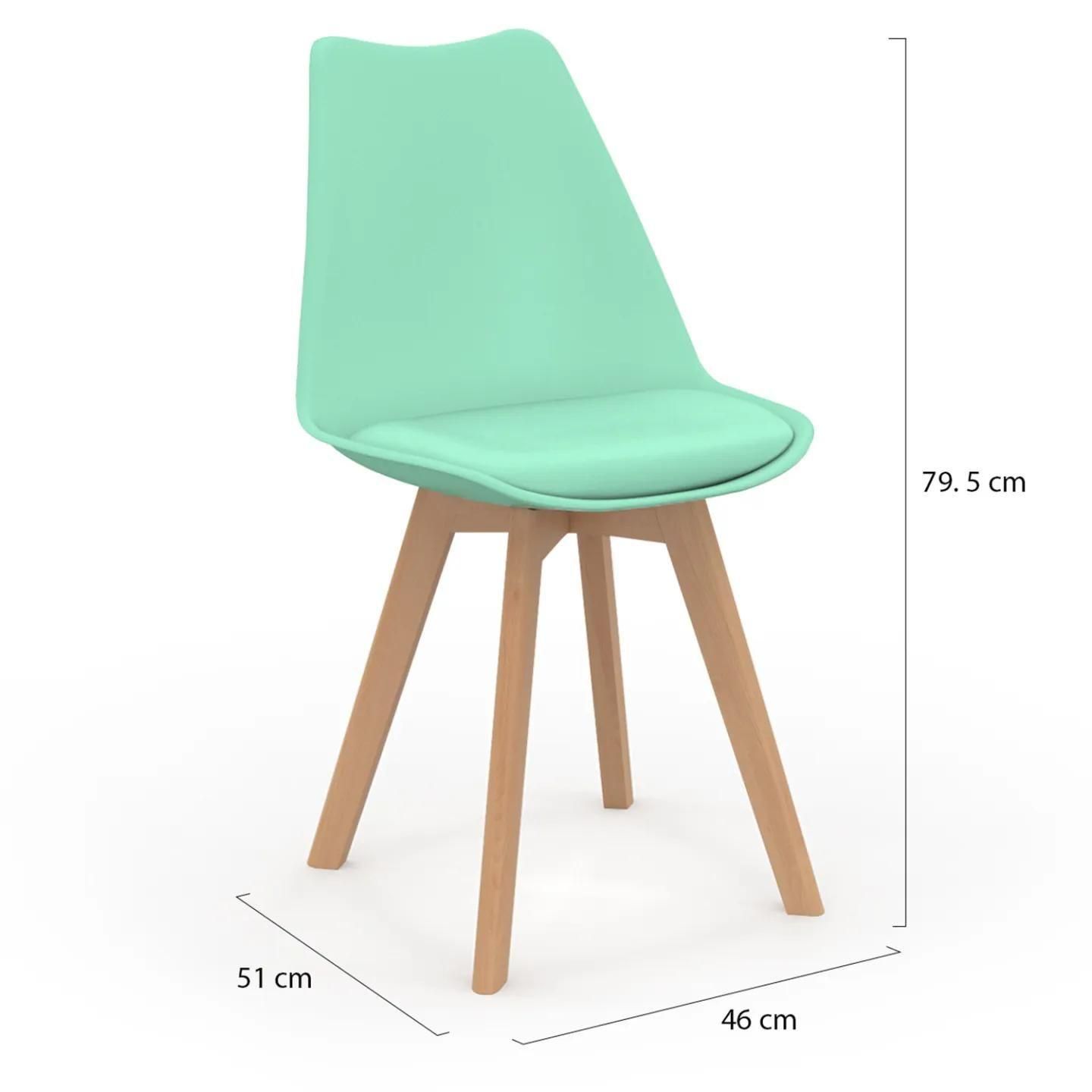Lot De 6 Chaises Sara Mix Color Pastel Jaune, Blanc, Gris Clair X2, Vert Me... - 5