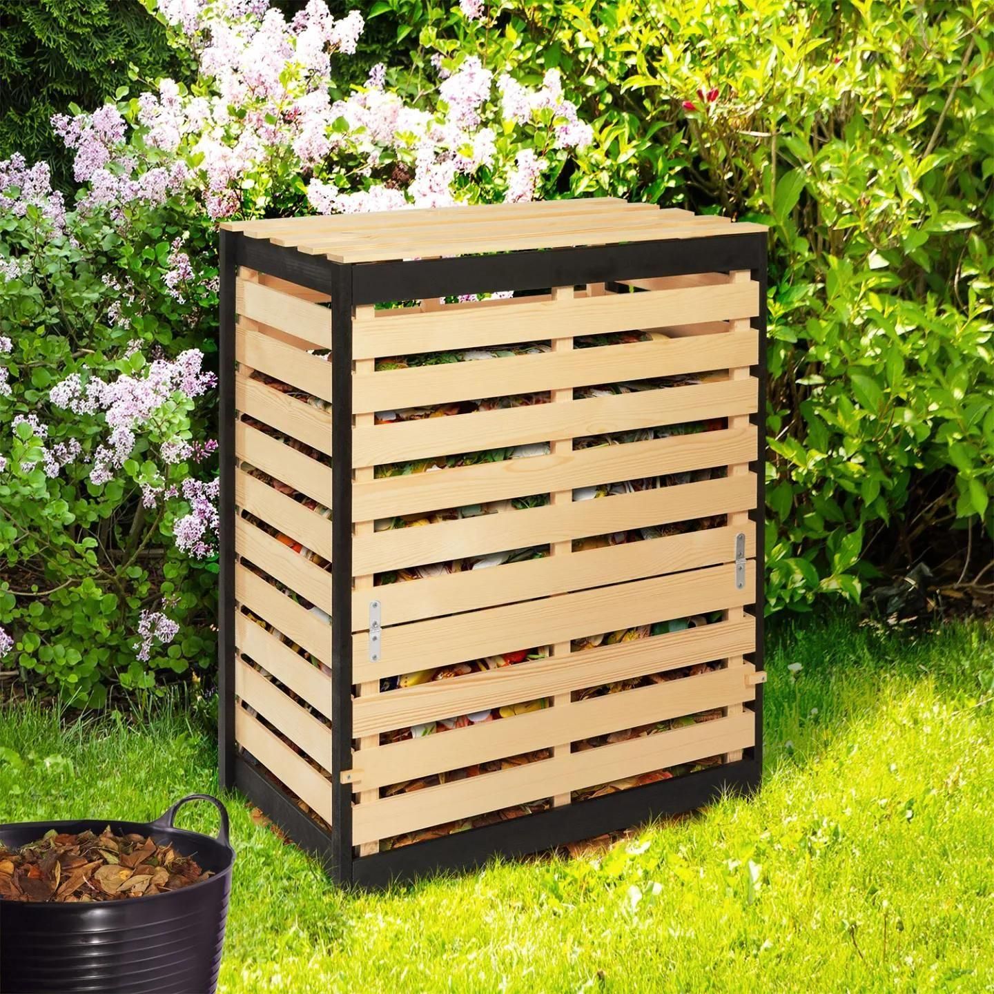 Bac De Compostage En Bois 360l - 3