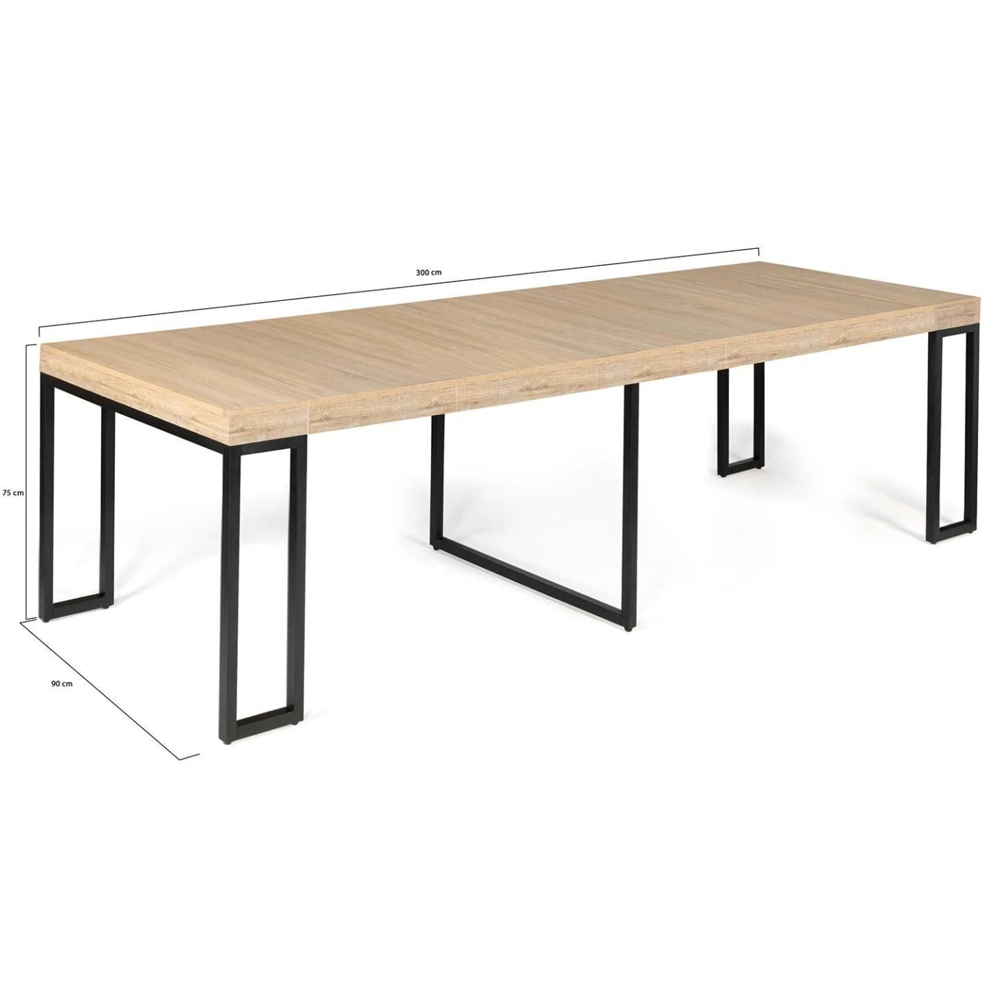 Table Console Extensible Toronto 14 Personnes 300 Cm Design Industriel - 6