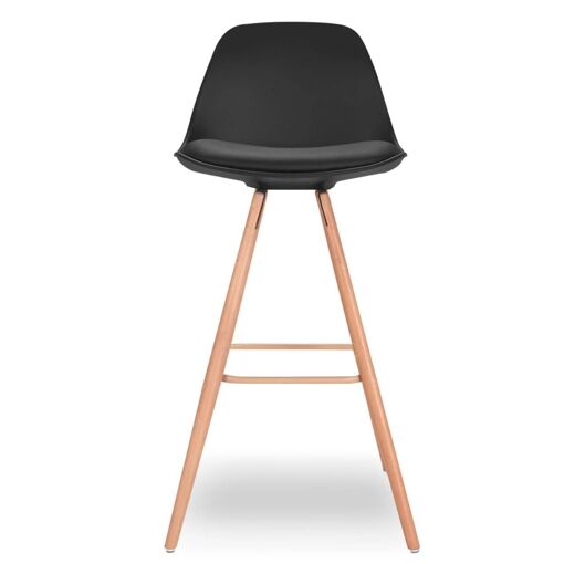 Lot De 4 Tabourets De Bar Sara Noir - 3