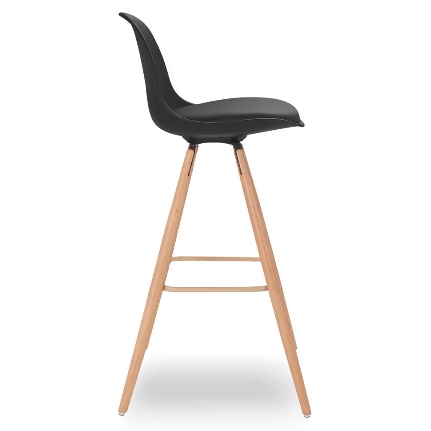 Lot De 4 Tabourets De Bar Sara Noir - 5