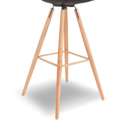 Lot De 4 Tabourets De Bar Sara Noir - 7