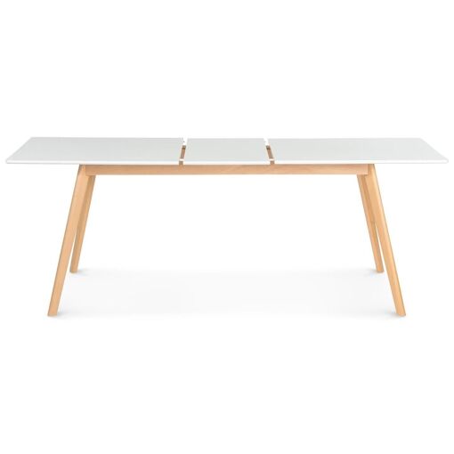 Table Scandinave Extensible Inga 160-200 Cm Blanche - 5
