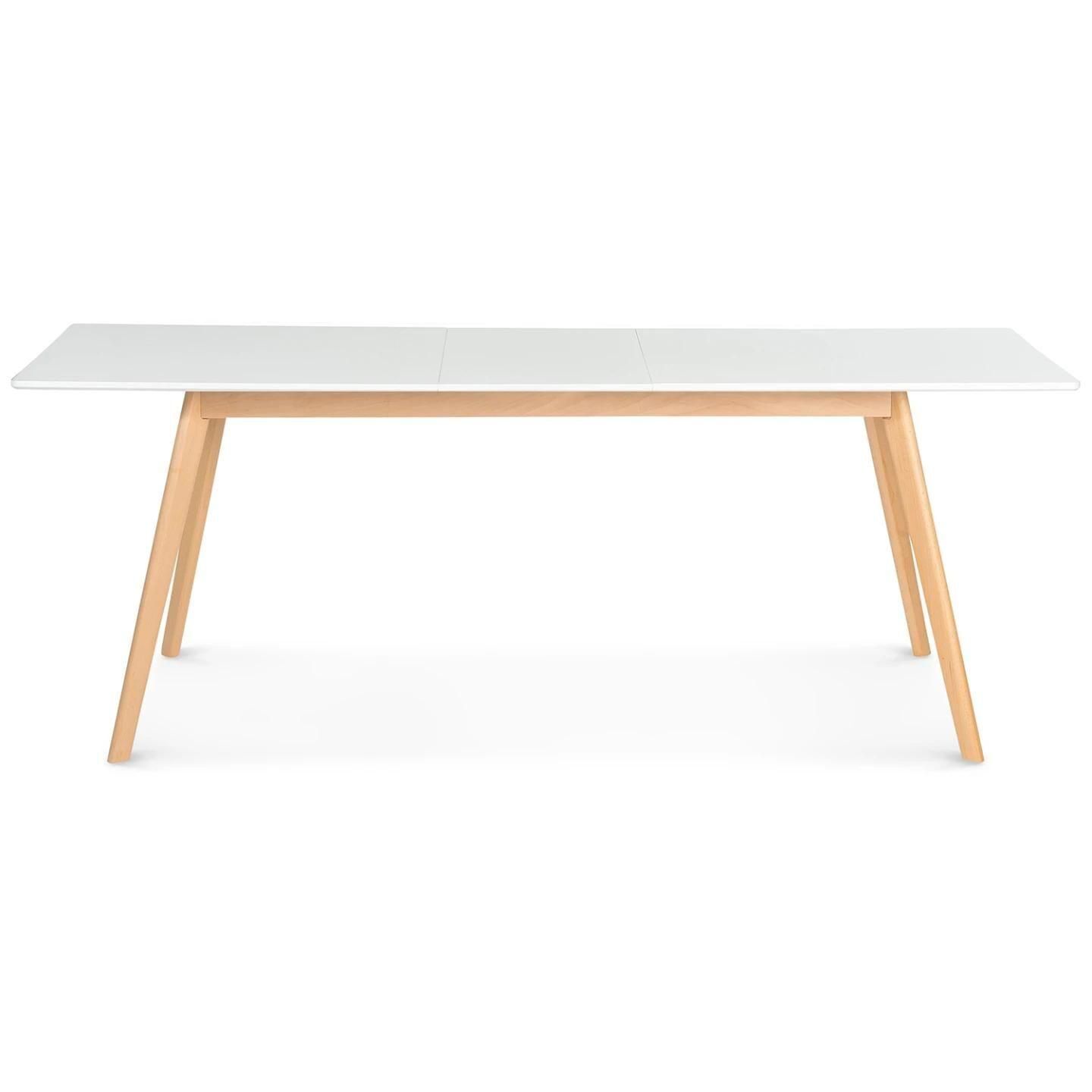 Table Scandinave Extensible Inga 160-200 Cm Blanche - 10