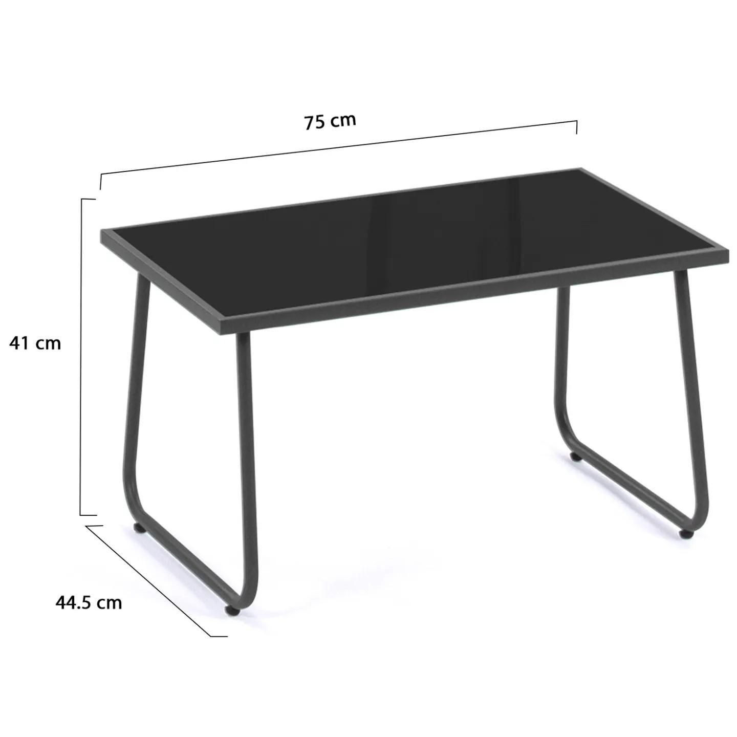 Salon De Jardin Bas Malaga 6 Places Avec Canap?S, Fauteuils Et Table Gris A... - 3
