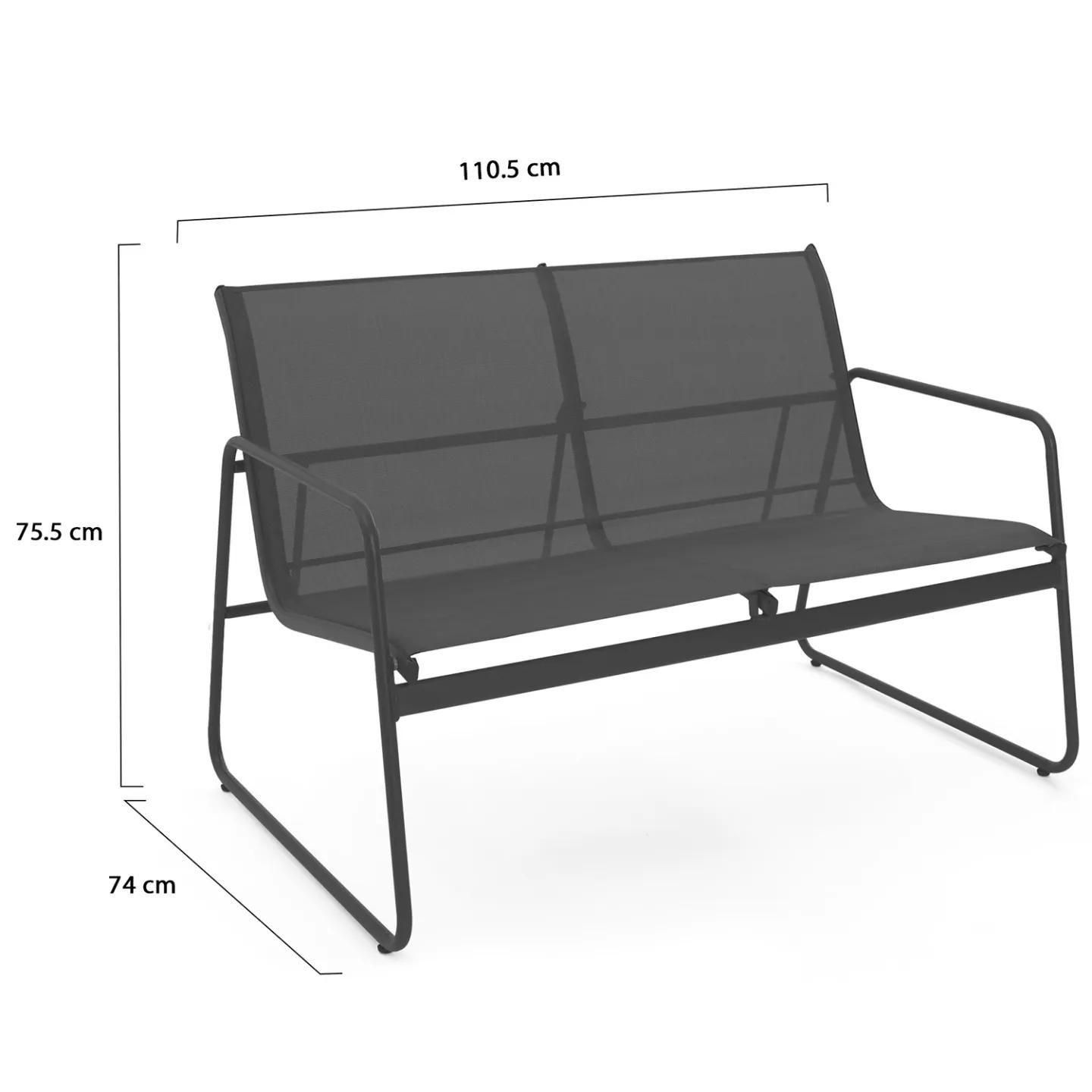 Salon De Jardin Bas Malaga 6 Places Avec Canap?S, Fauteuils Et Table Gris A... - 4