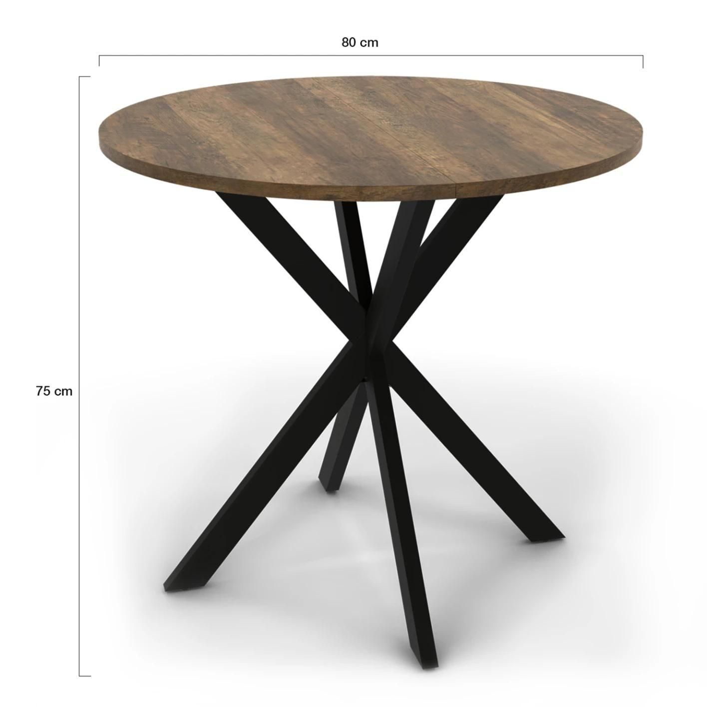 Table  Manger Ronde Alix Plateau Hawkins 2-4 Personnes Pied Araigne Bois ... - 4