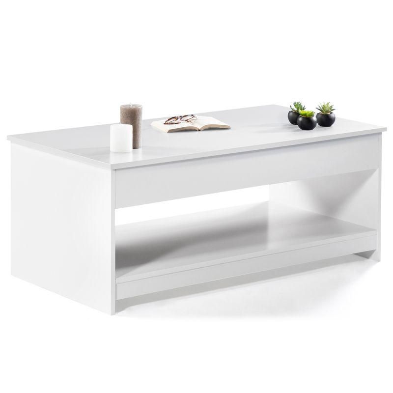 Table Basse Plateau Relevable Soa Bois Blanc - 10