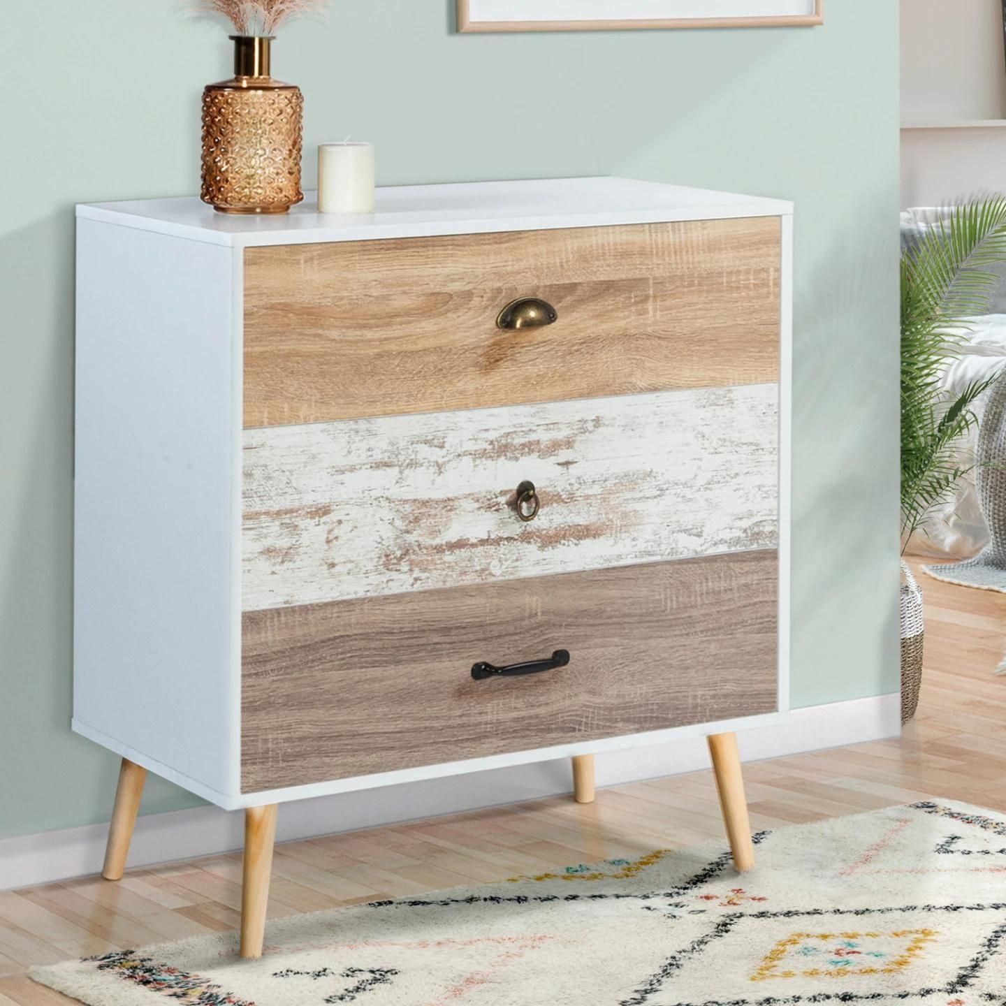 Commode 3 Tiroirs Bahia Scandinave