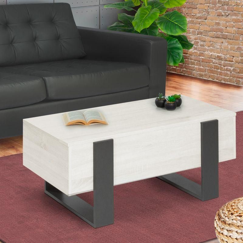 Table Basse Plateau Relevable Phoenix Bois Gris - 10