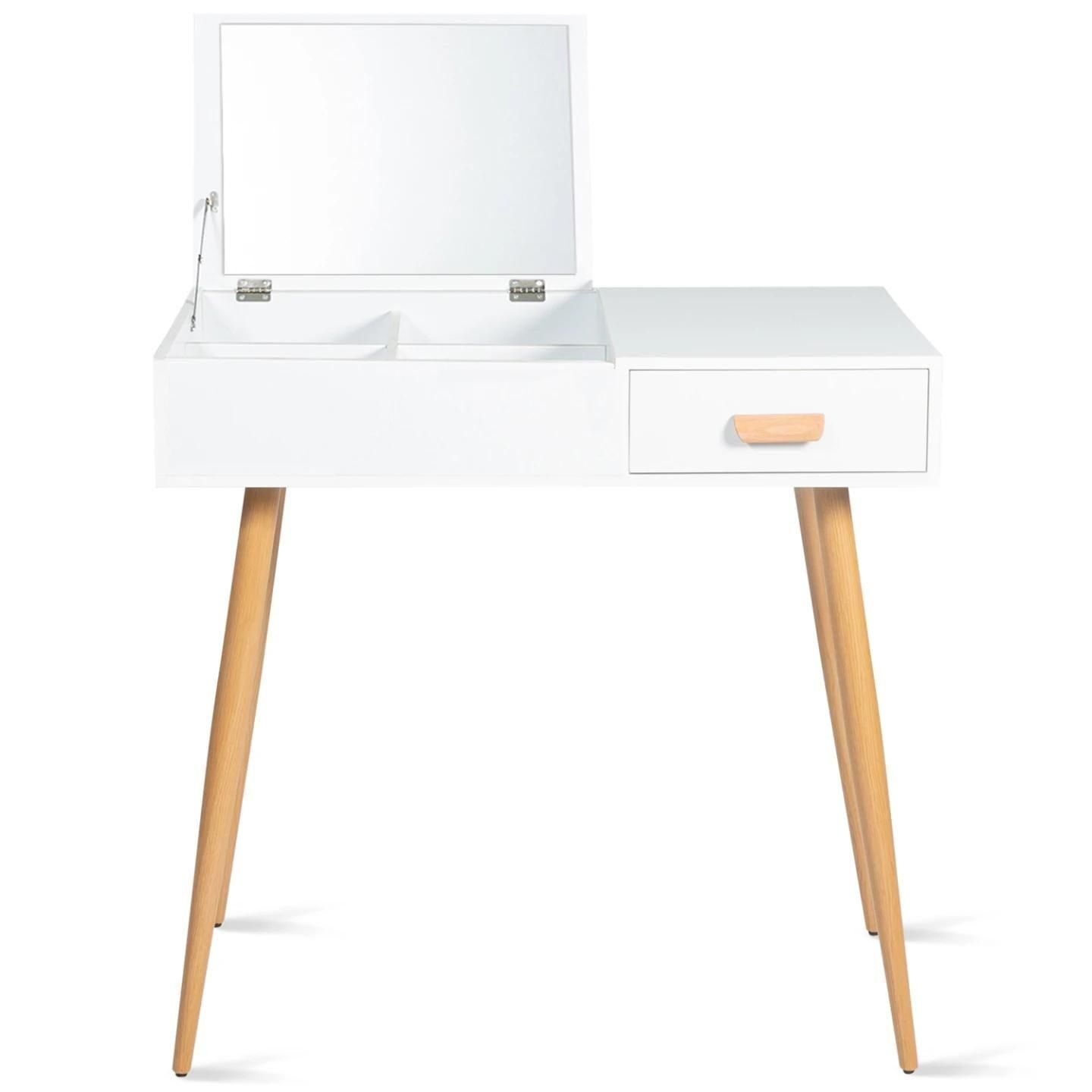 Coiffeuse Scandinave Lisa Miroir Rabattable - 6