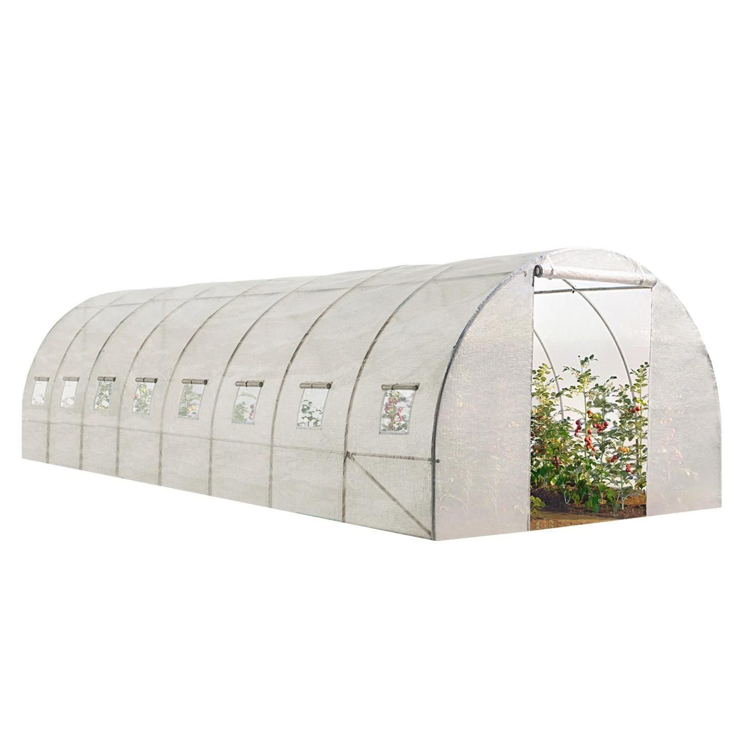 Serre Tunnel De Jardin 24m Blanche Gamme Marachre Des Andes 8x3m - 2