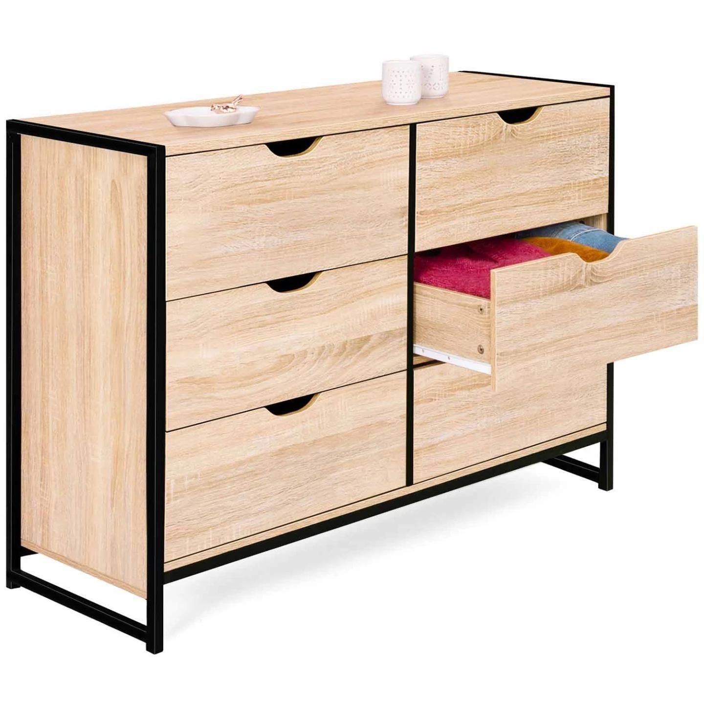 Commode 6 Tiroirs Detroit Design Industriel - 4