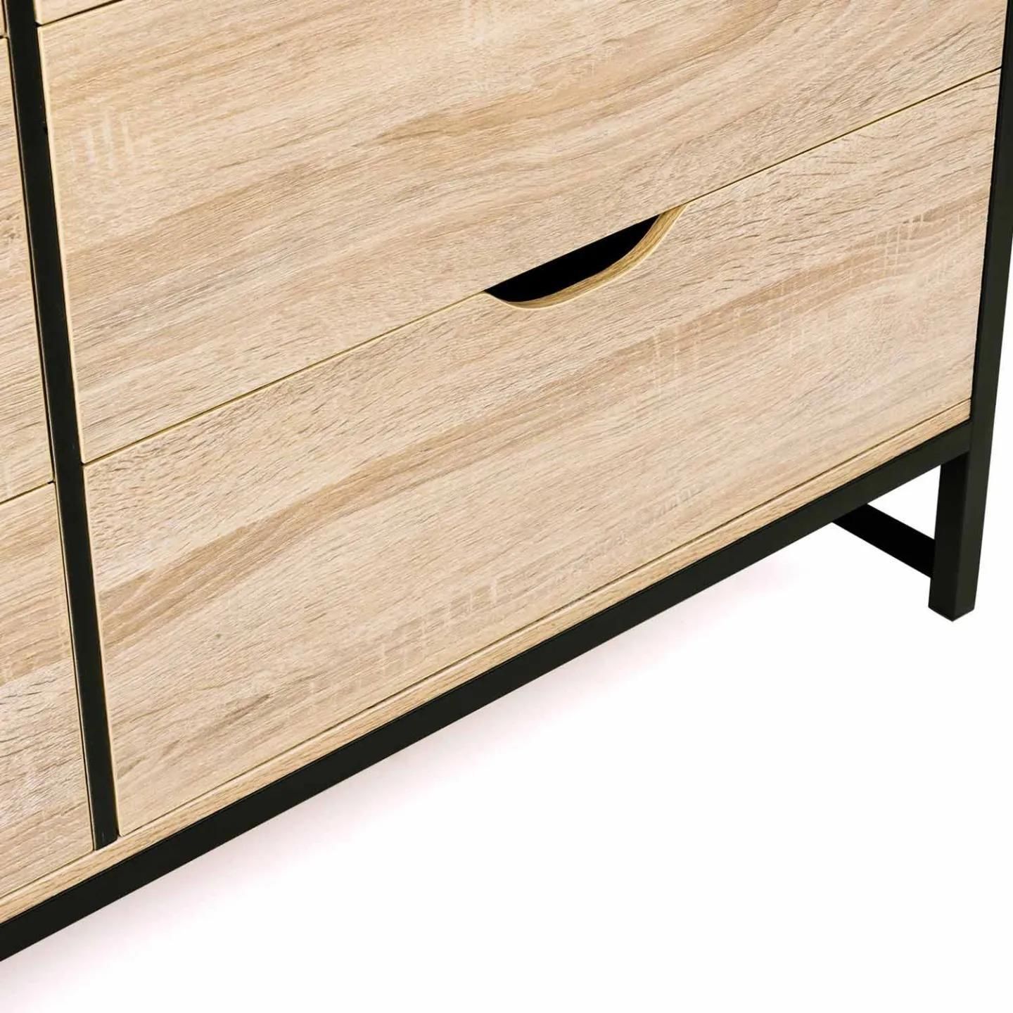 Commode 6 Tiroirs Detroit Design Industriel - 6