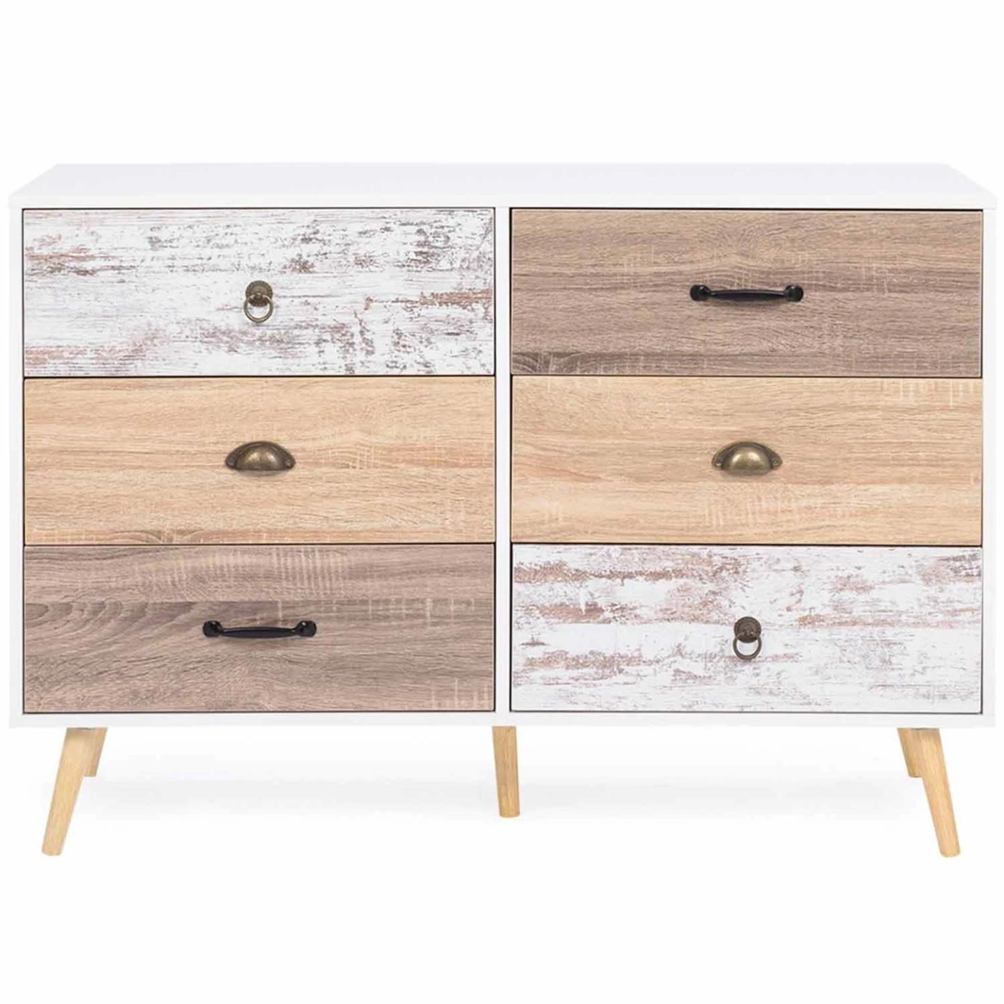 Commode 6 Tiroirs Bahia 115 Cm Scandinave - 3