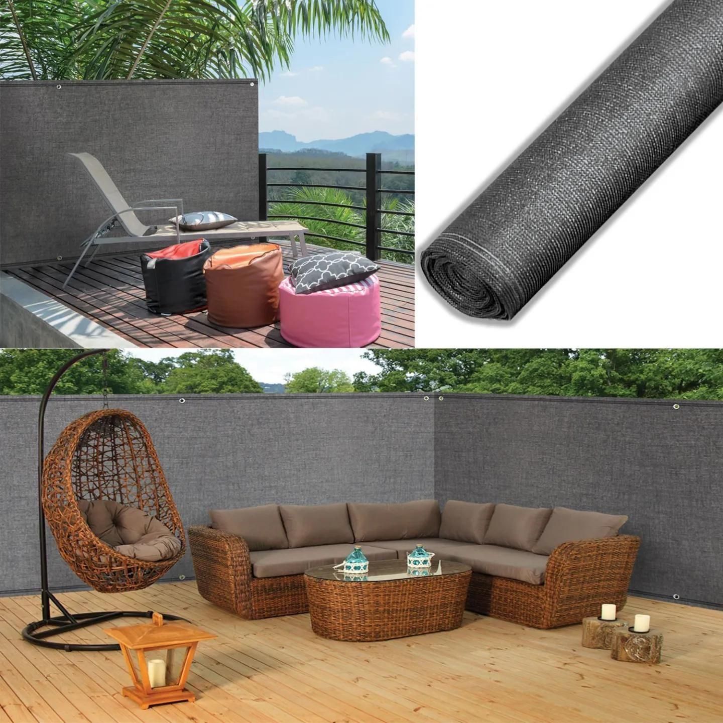 Brise Vue Renforc 1 X 10 M Gris 220 Gr/M Luxe Pro - 4