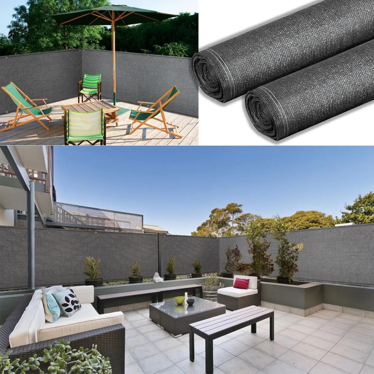 Brise Vue Renforc 1 X 10 M Gris 220 Gr/M Luxe Pro - 7