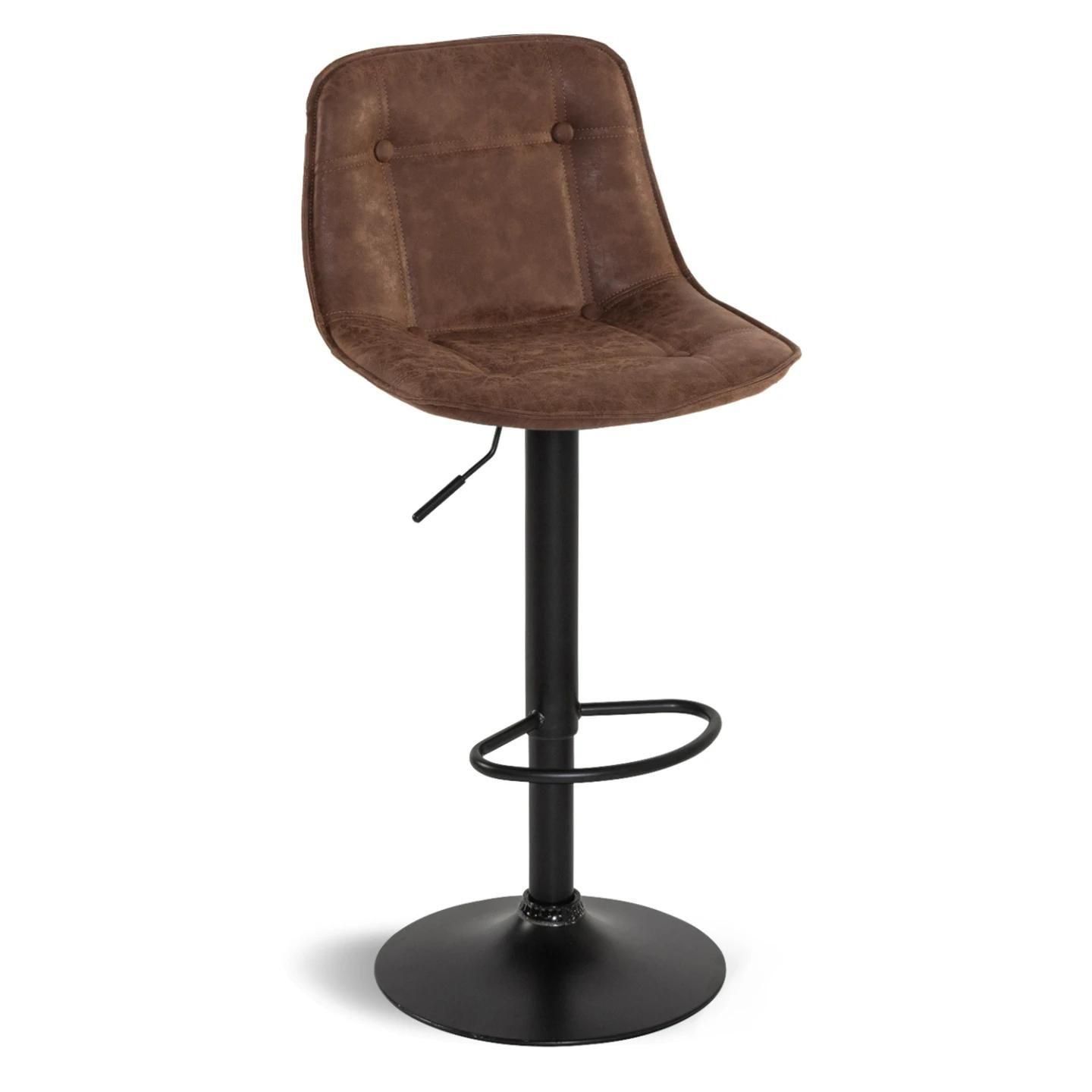 Lot De 4 Tabourets De Bar Denver Marron Vintage - 3