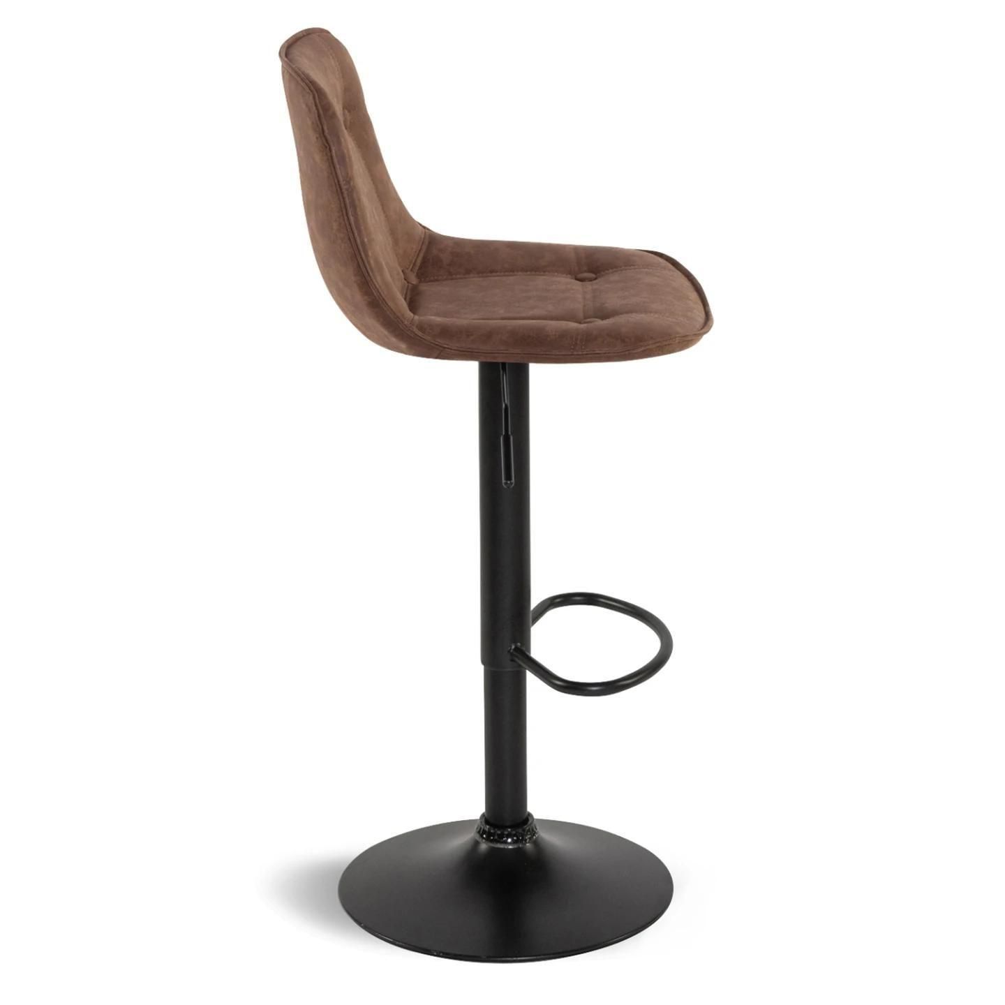 Lot De 4 Tabourets De Bar Denver Marron Vintage - 4