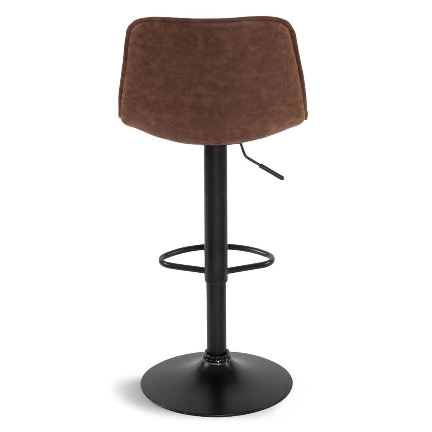 Lot De 4 Tabourets De Bar Denver Marron Vintage - 6