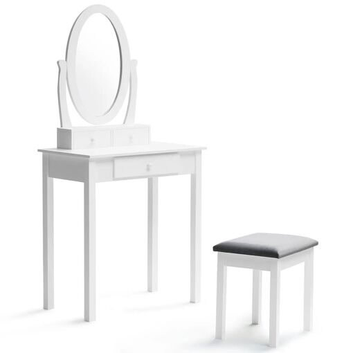 Coiffeuse Betty Avec Miroir Et Tabouret - 2