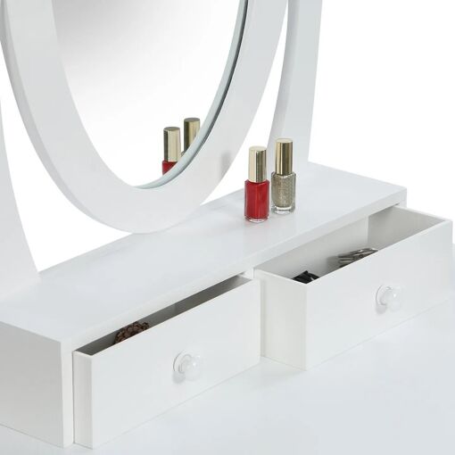 Coiffeuse Betty Avec Miroir Et Tabouret - 5