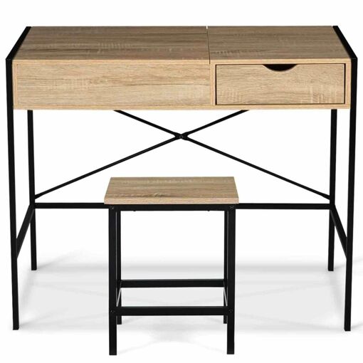 Coiffeuse Luis Miroir Rabattable Design Industriel - 3