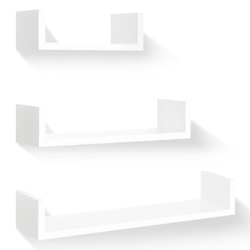 Lot De 3 �tag�res Murales Blanches - 5