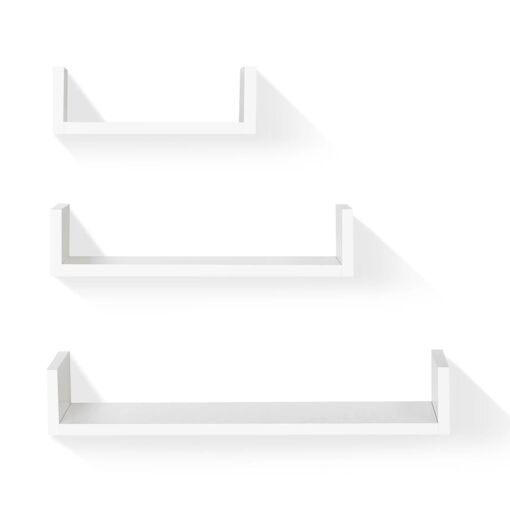 Lot De 3 �tag�res Murales Blanches - 7