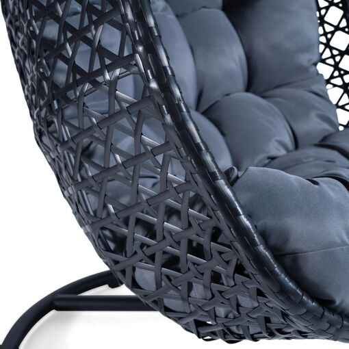Fauteuil Lune Suspendu Ajour� Avec Coussin Gris - 7