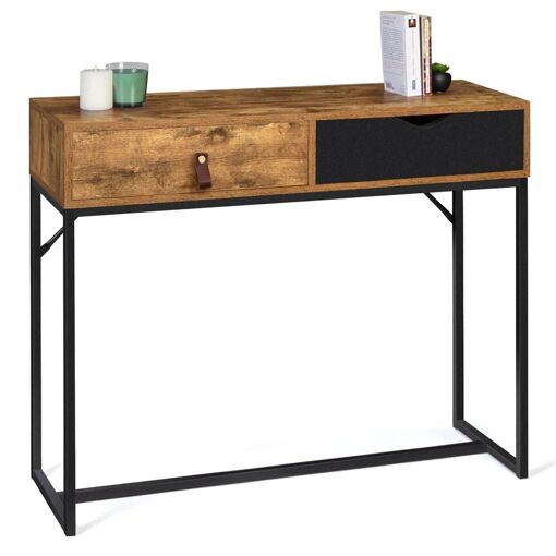 Console Chicago 2 Tiroirs Design Industriel - 2