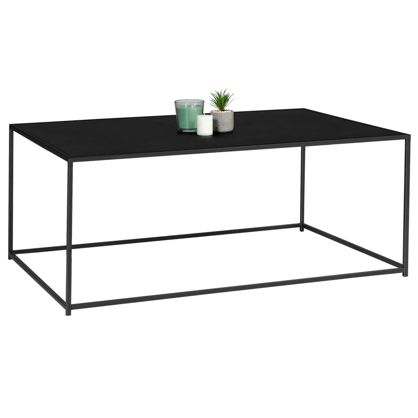Table Basse Davis En M�tal Noir Mat Design Industriel - 2