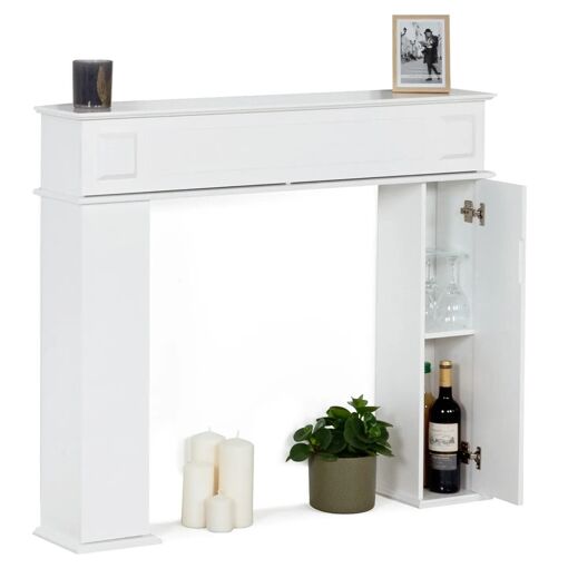 Console Manteau De Chemin�e D�corative Avec Rangements - 4