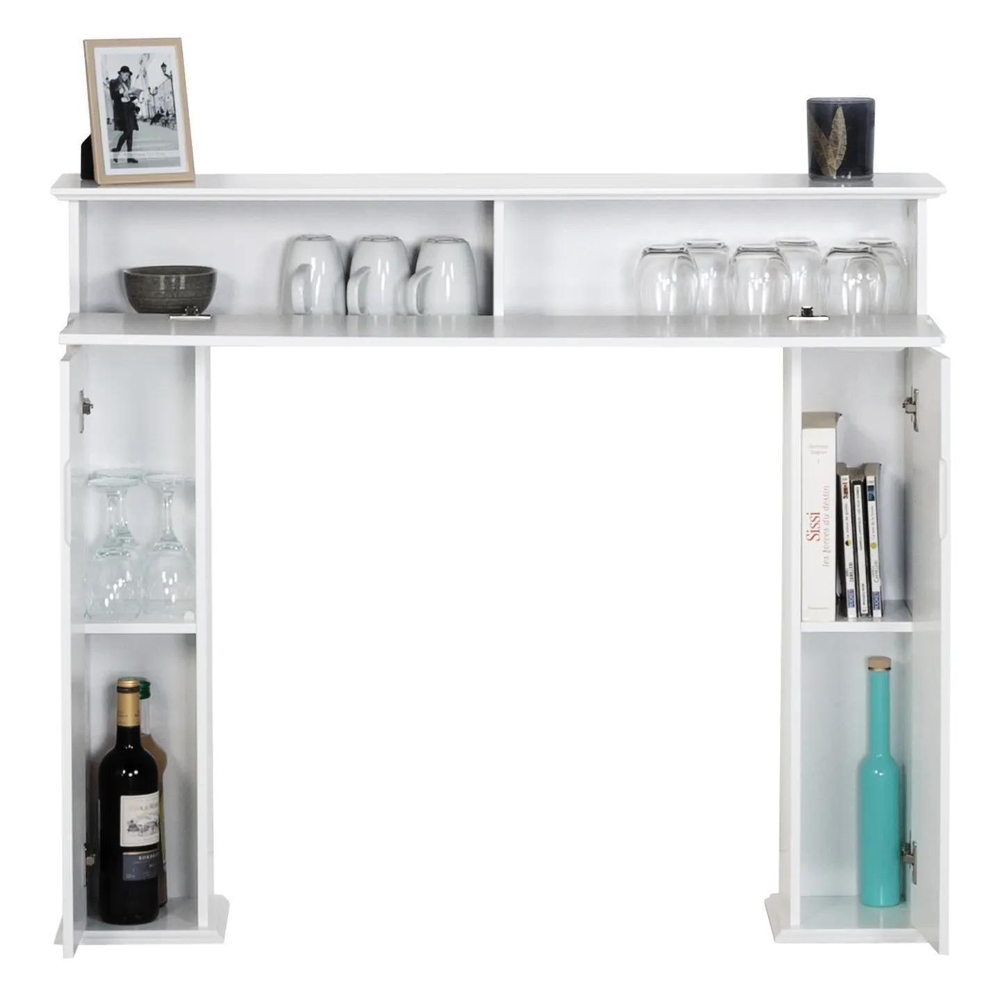 Console Manteau De Chemin�e D�corative Avec Rangements - 5