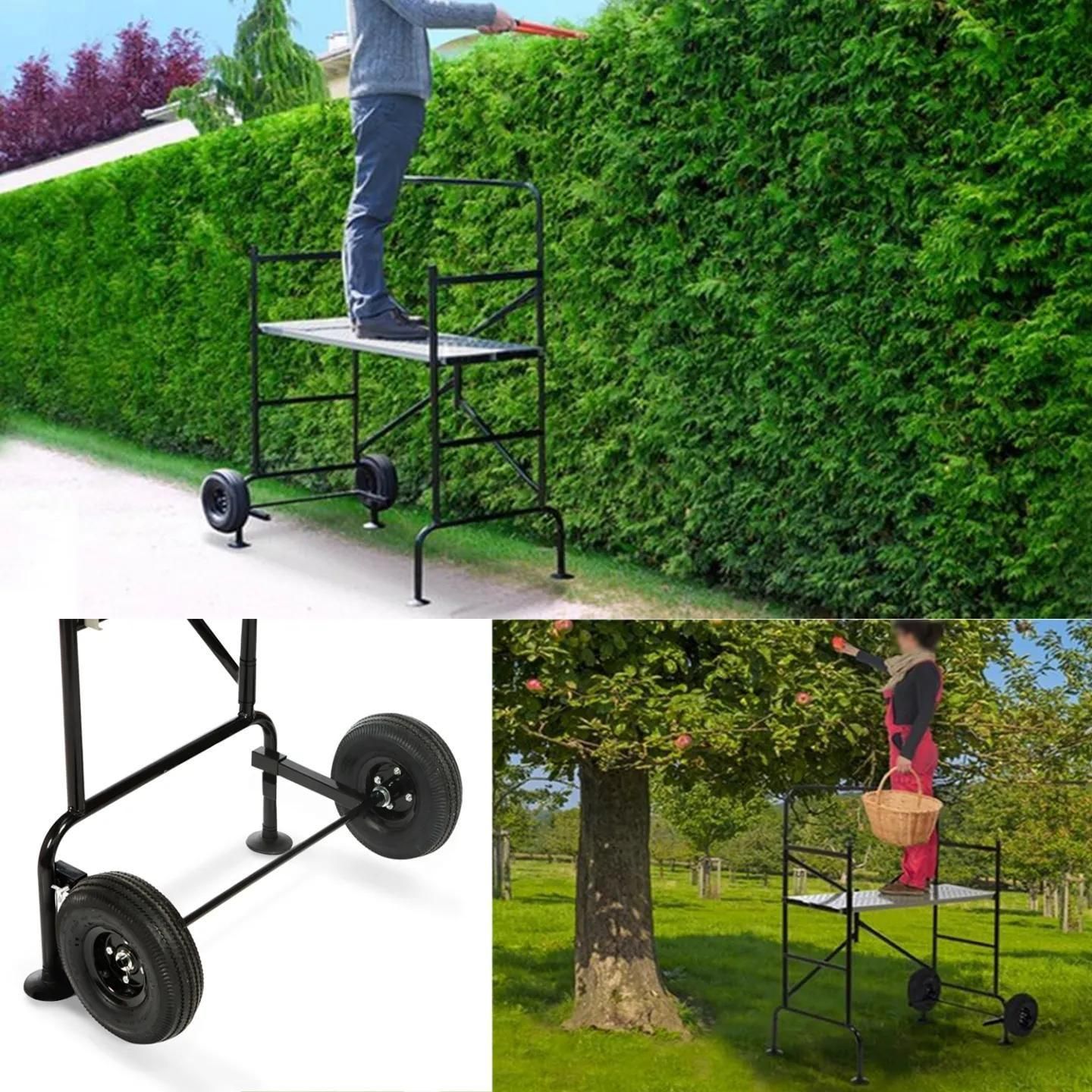 Echafaudage mobile sur roues L.140xl.78xH.135 CM avec 2 plateformes - 4