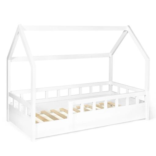 Lit Cabane Enfant 80 X 160 Cm Neree Blanc - 2