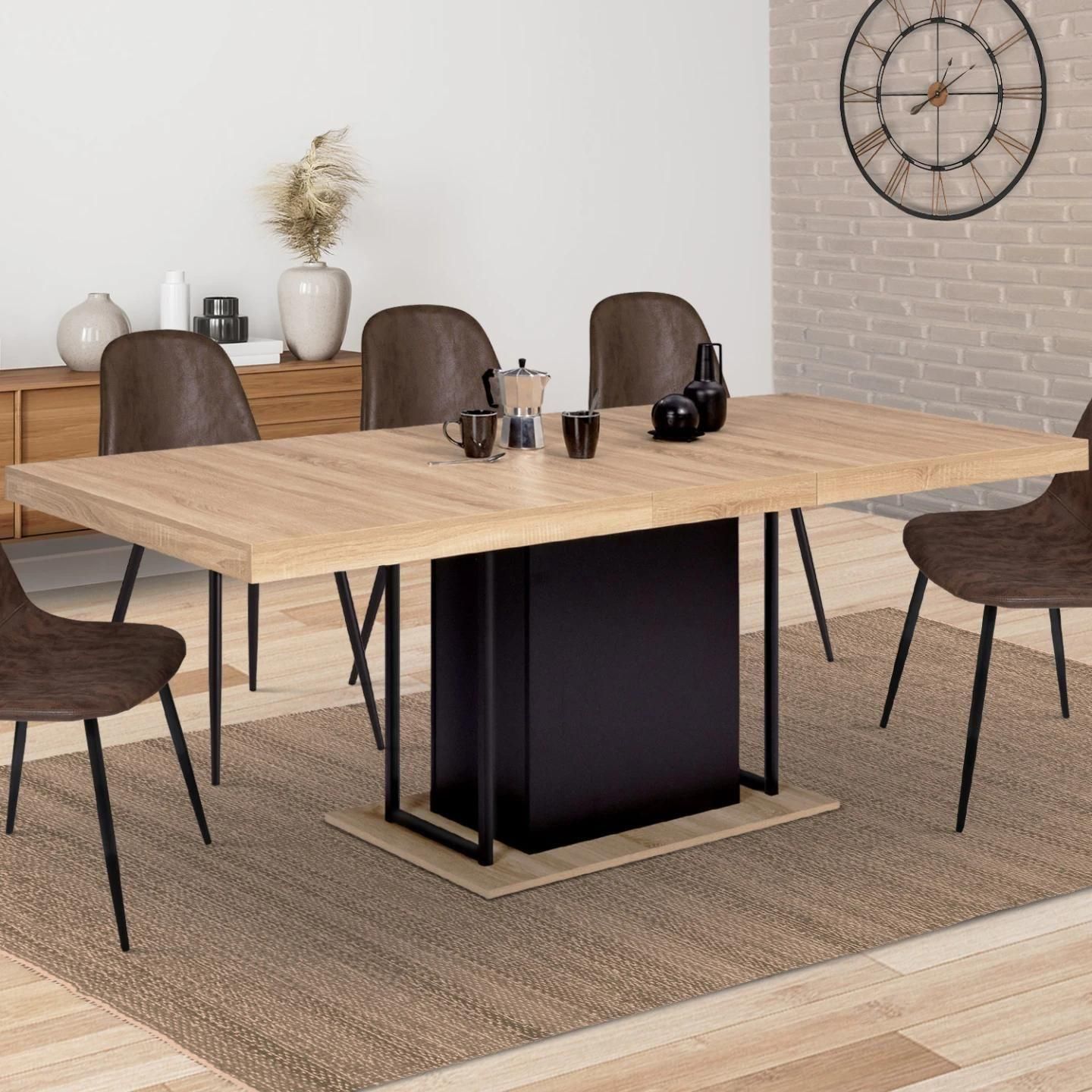 Table  Manger Extensible Rectangle Ugo 6-10 Personnes Bois Faon Htre Et ...