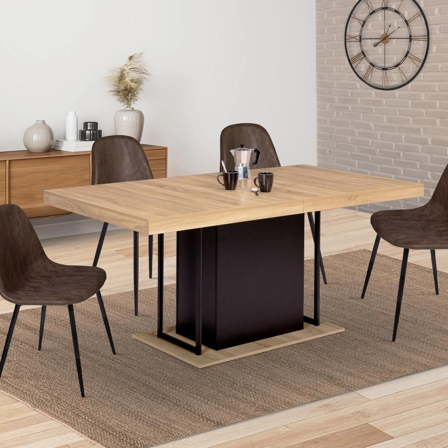 Table  Manger Extensible Rectangle Ugo 6-10 Personnes Bois Faon Htre Et ... - 4