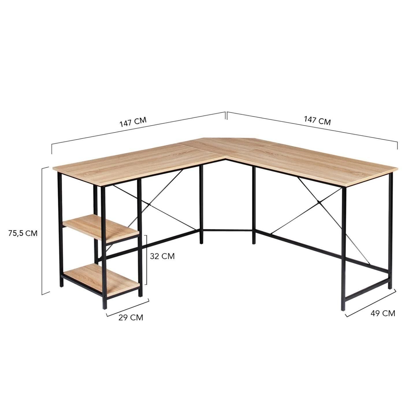 Bureau D'angle Detroit Design Industriel - 4