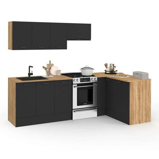 Cuisine Compl�te D'angle 400 Cm Subtil Avec Plan De Travail 7 �lements Bois... - 2