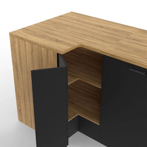 Cuisine Compl�te D'angle 400 Cm Subtil Avec Plan De Travail 7 �lements Bois... - 6