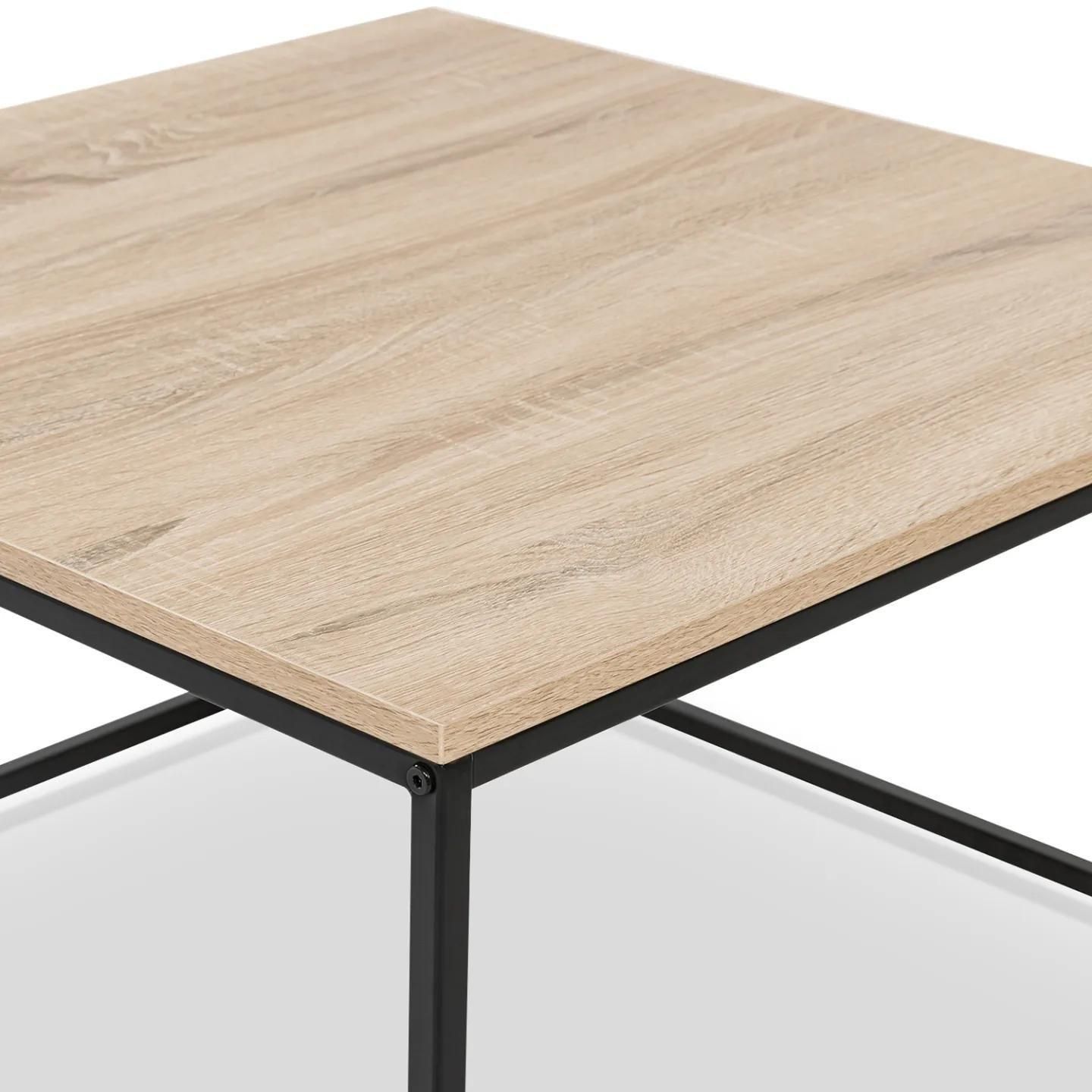 Table Basse Detroit Carr�e 70 Cm Design Industriel - 3