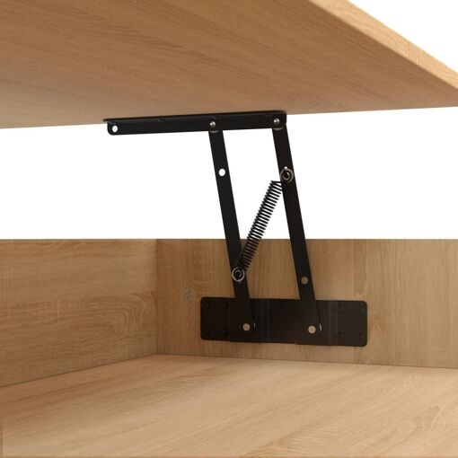 Table Basse Plateau Relevable Eden Bois Et Noir - 6