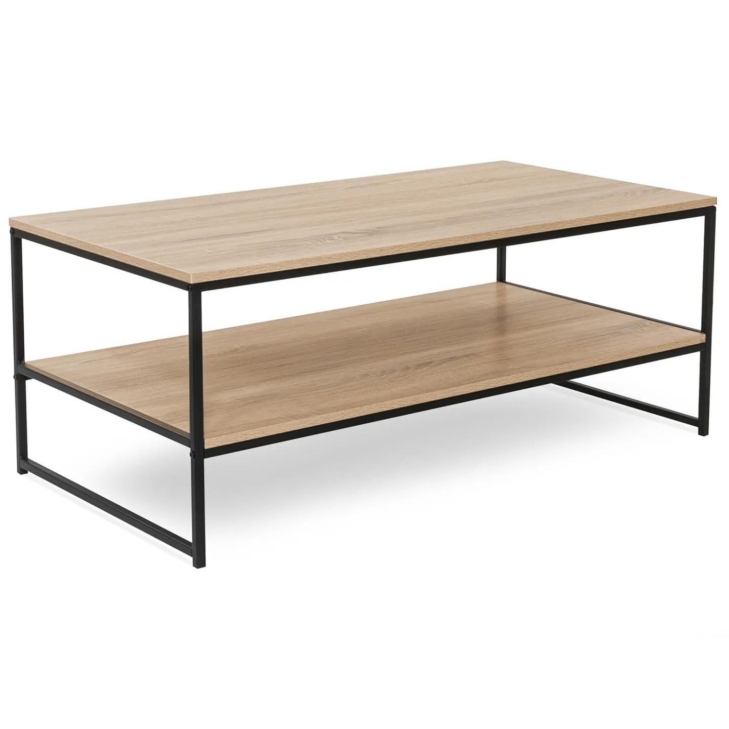 Table Basse Double Plateau 113 Cm Detroit Design Industriel - 2
