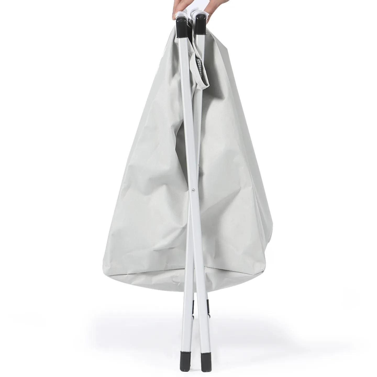 Panier � linge pliable 3 compartiments gris - 5