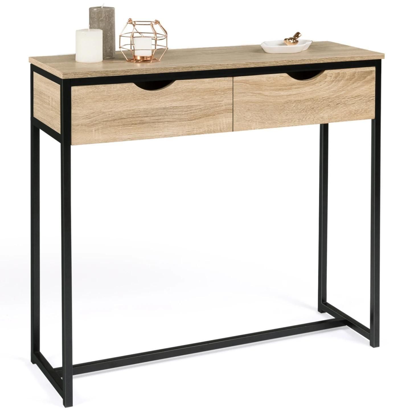 Console 2 Tiroirs Detroit Design Industriel - 2